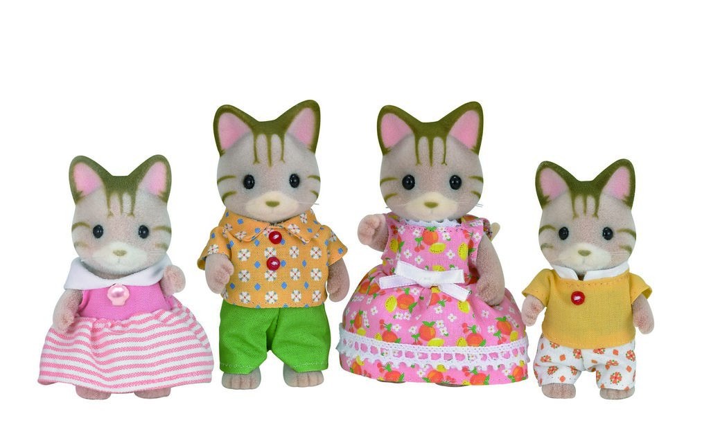 SYLVANIAN Familia Gatos Rayas