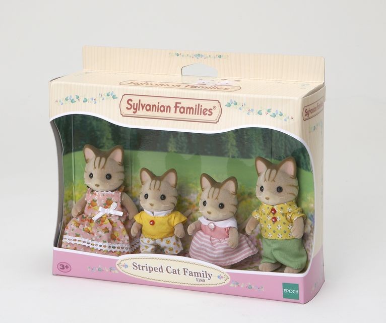 SYLVANIAN Familia Gatos Rayas