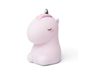 Lampara de silicona en forma de Unicornio rosa de Little L